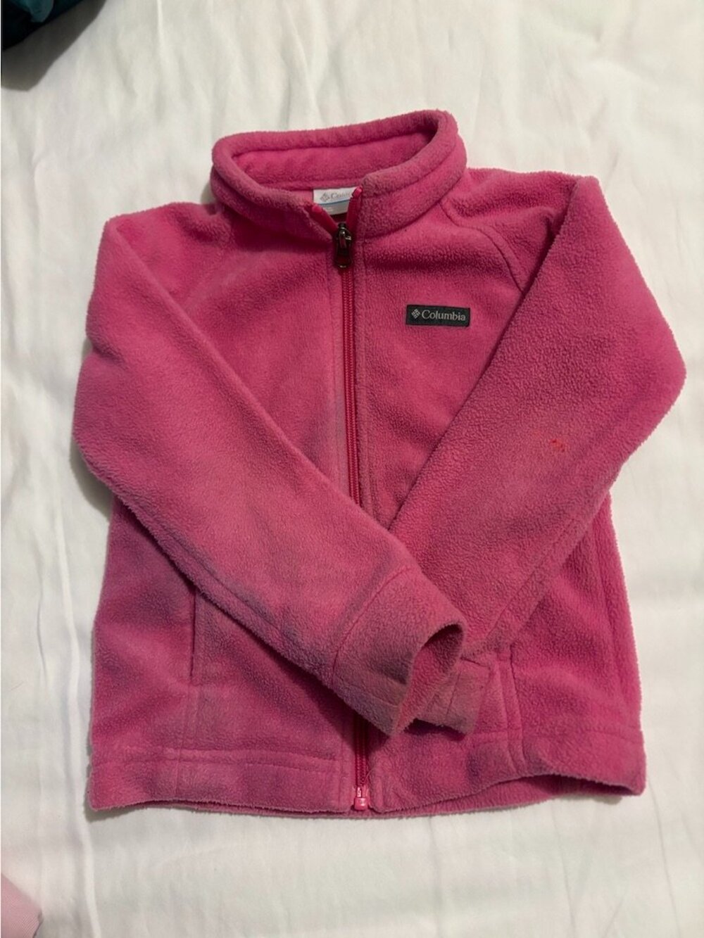 Columbia girls zip-up fleece - EUC. 4T